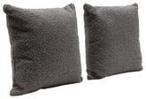 Set of (2) 16 Square Accent Pillows in Charcoal Boucle Textured Fabric by By Diamond Sofa